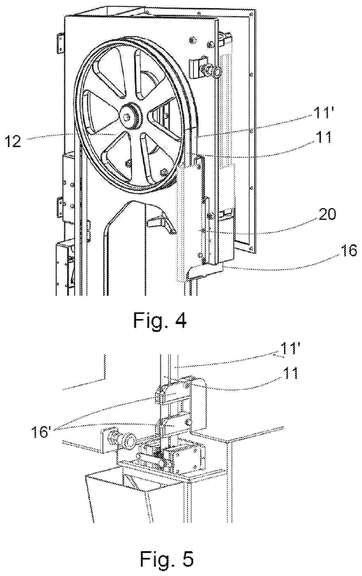 Band saw cutting equipment