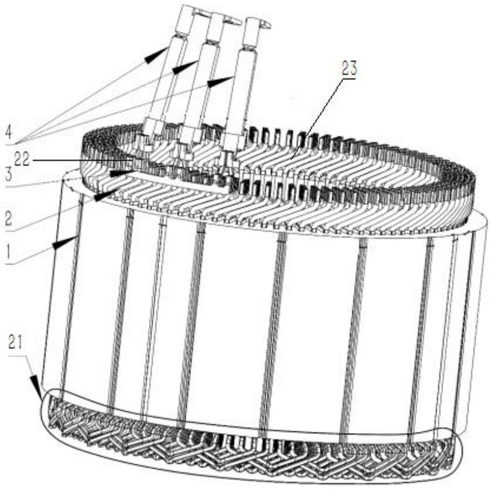 96-slot stator assembly and motor with same