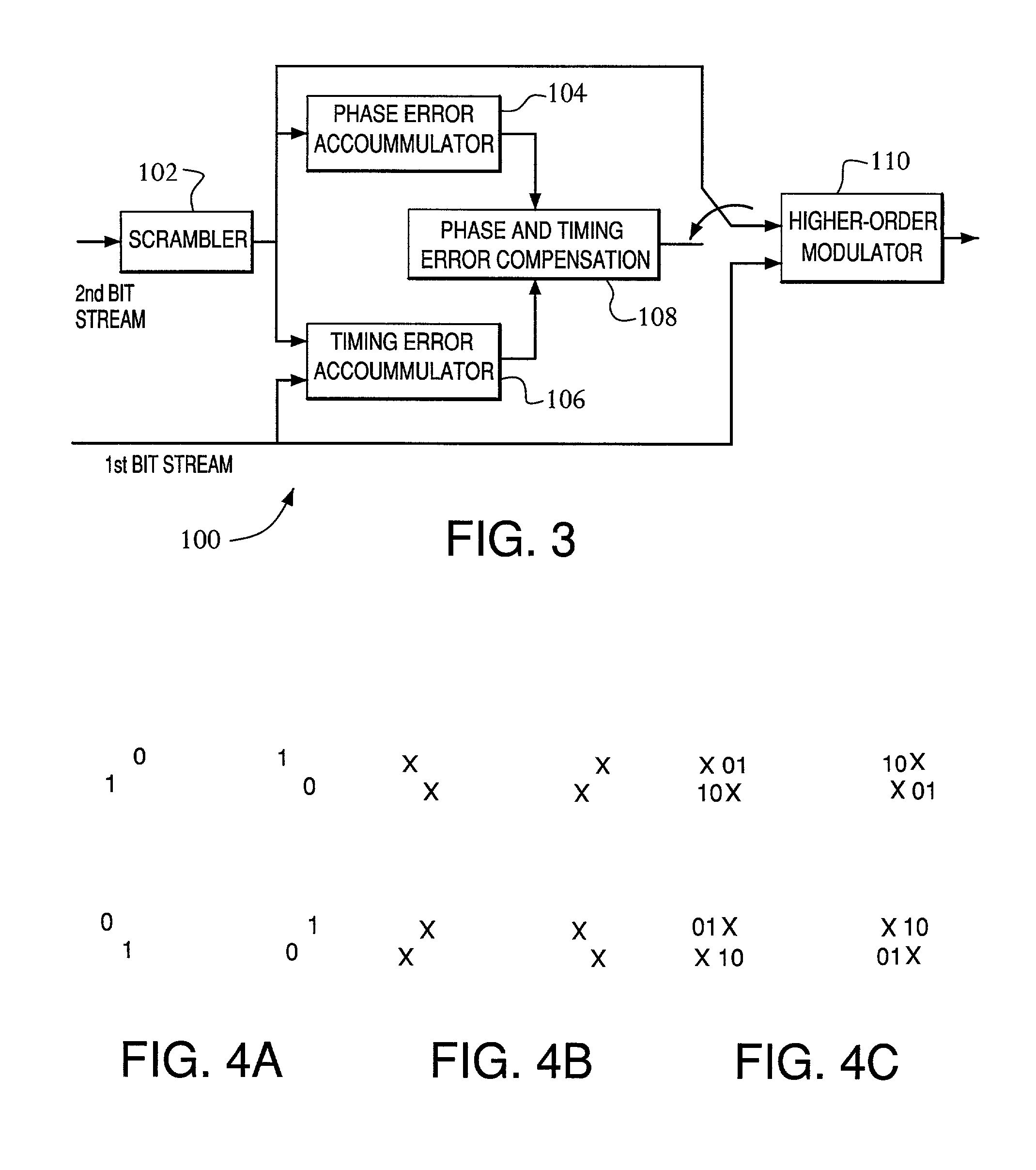 Method and apparatus for providing higher order modulation that is backwards compatible with quaternary phase shift keying (QPSK) or offset quaternary phase shift keying (OQPSK)