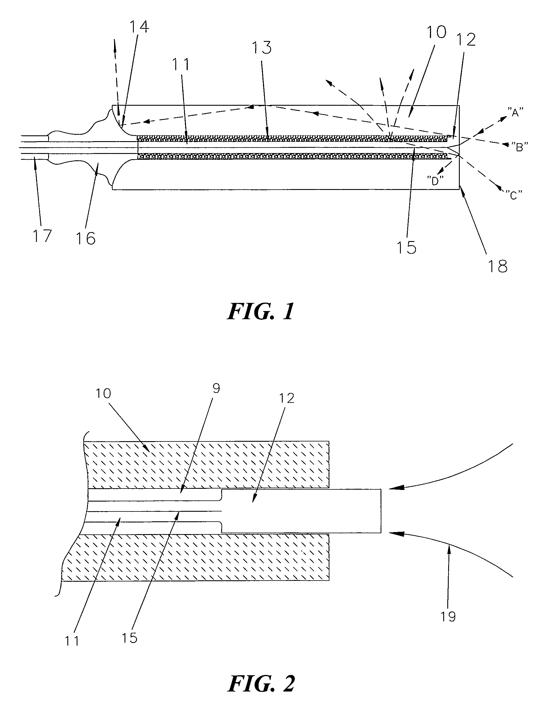 Monolithic mode stripping fiber ferrule/collimator and method of making same