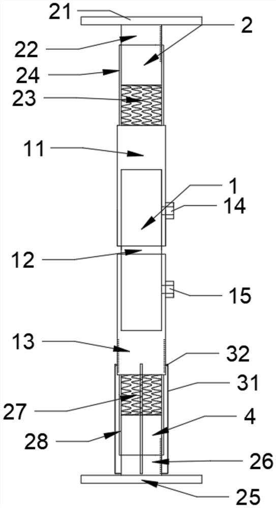 Bridge foundation pile deformation period detection device