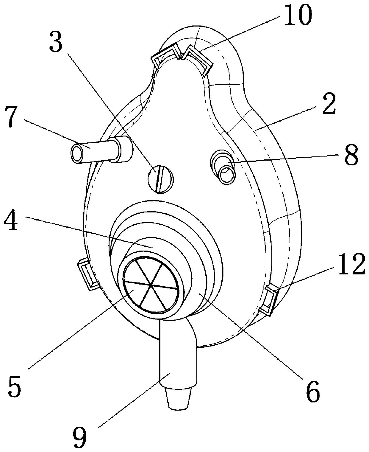 Negative pressure mask for endoscopic examination and adsorption filtering device