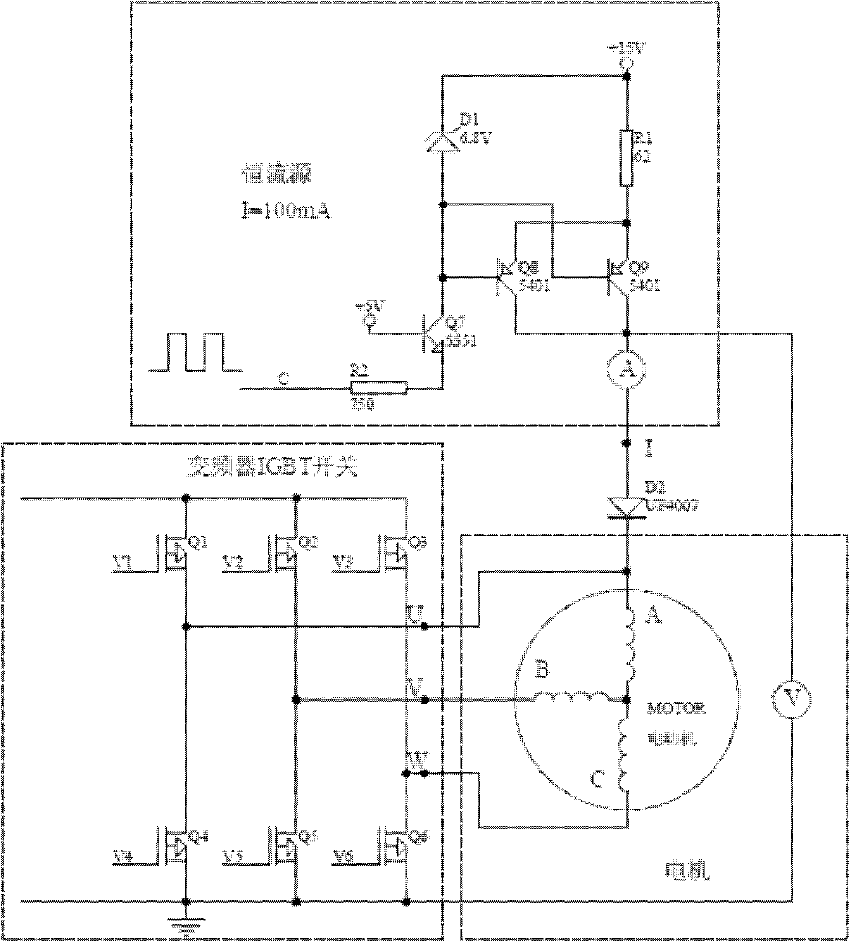 Circuit and methods for detecting resistance value, temperature and state of motor winding in real time