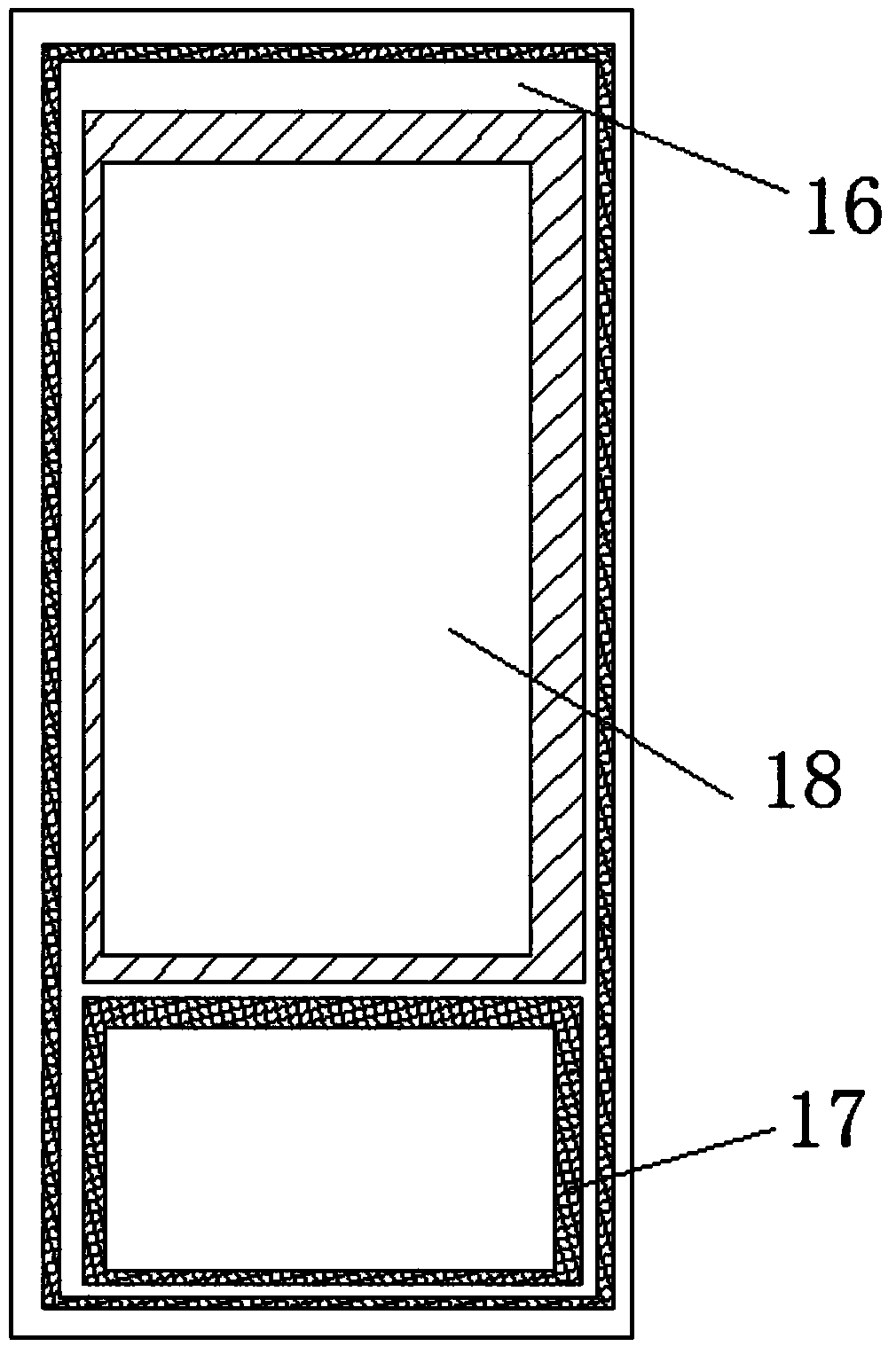 Liquid crystal refrigerator door structure and manufacturing method thereof