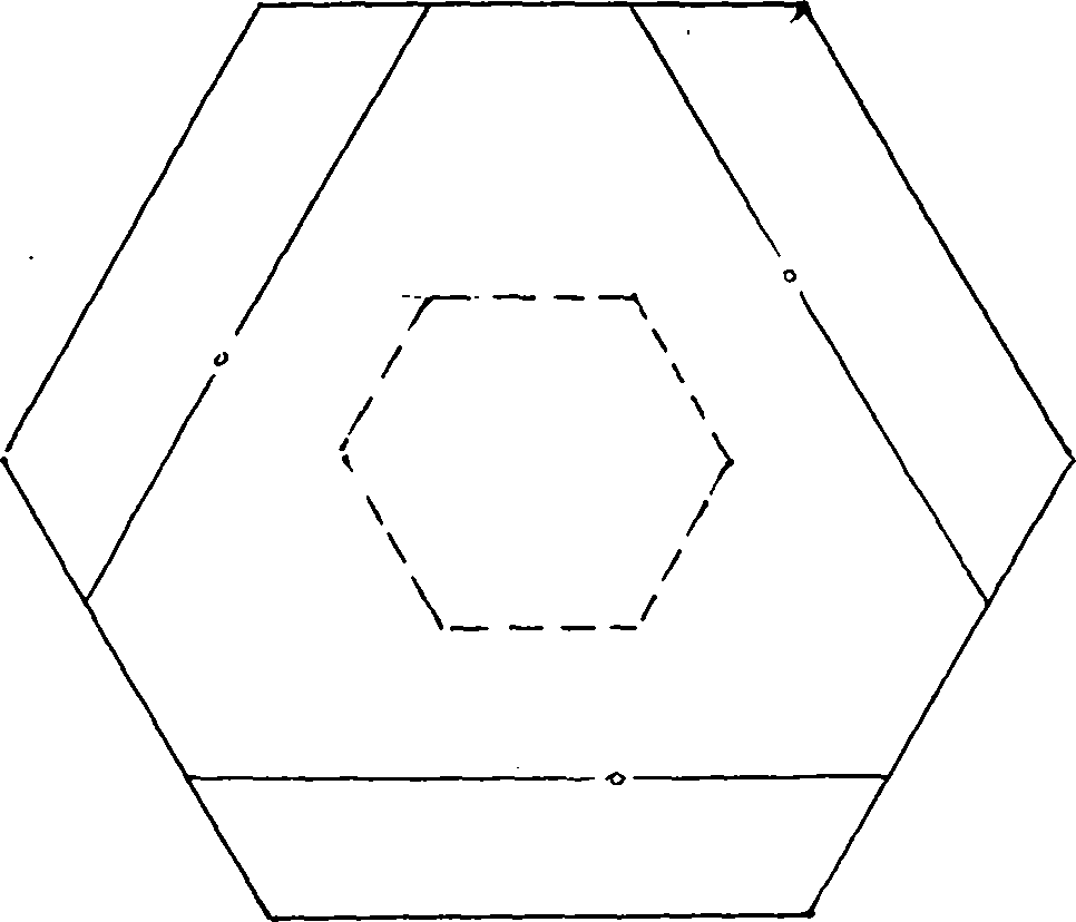 Regular hexagonal paper box