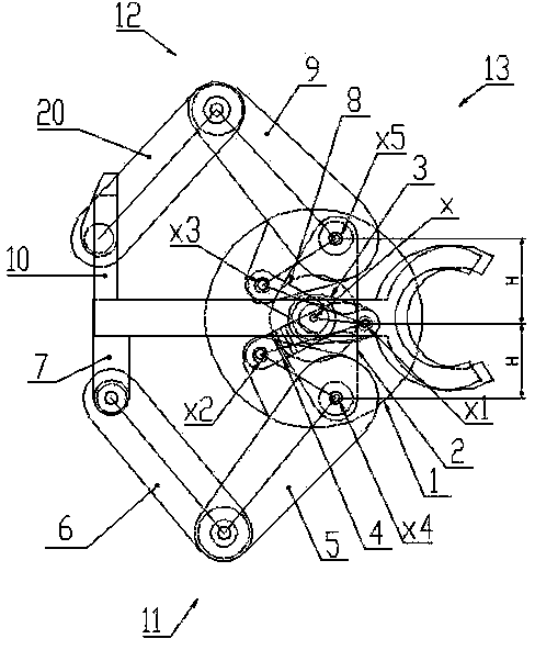 Planar articulated robot arm mechanism