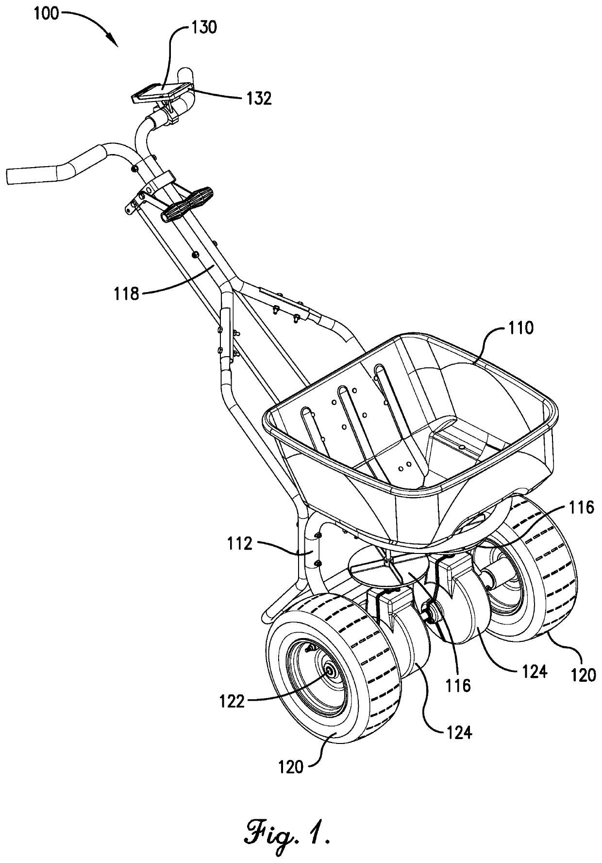 Systems and methods for spreading particulate material