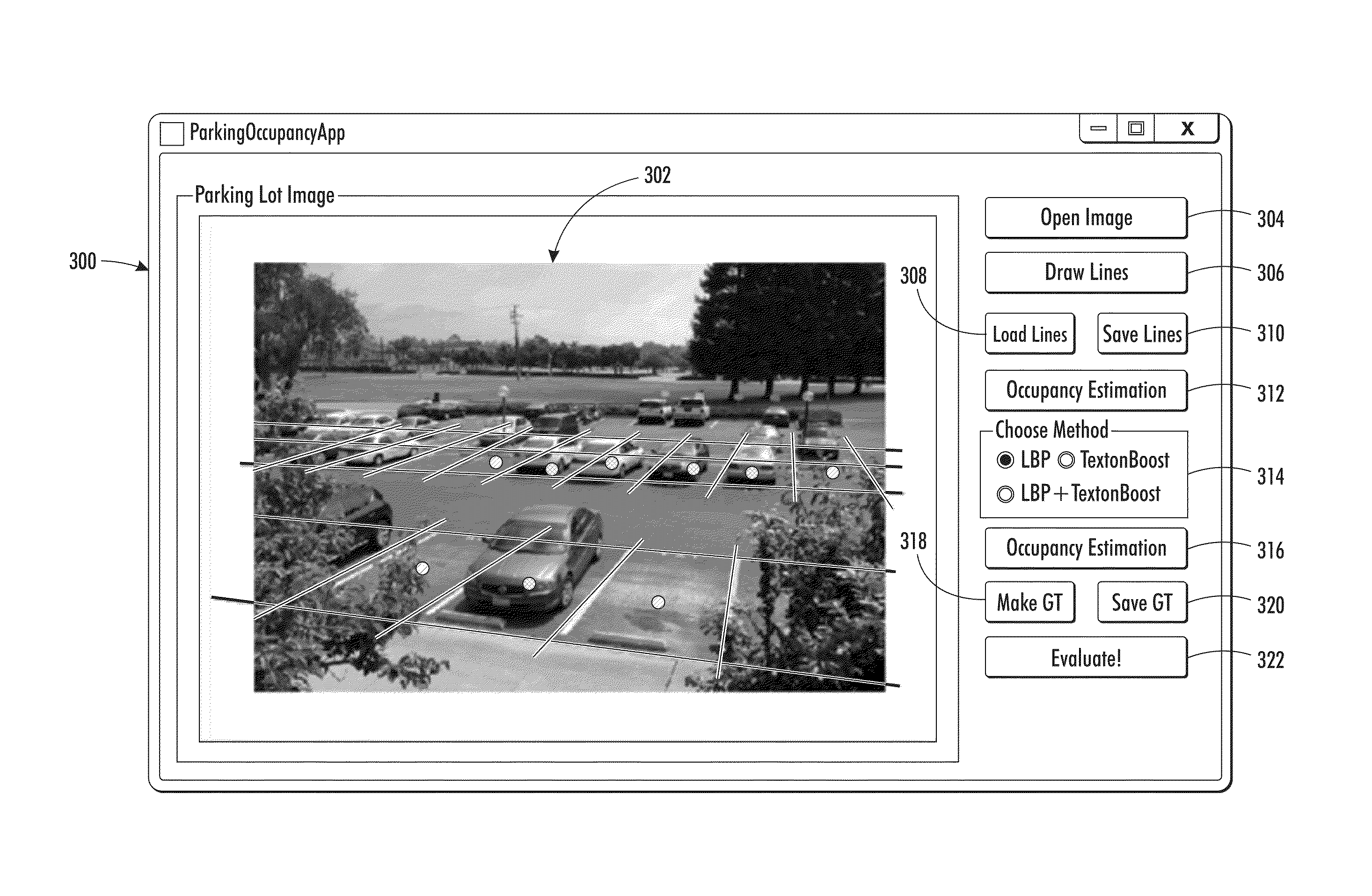 Method of determining parking lot occupancy from digital camera images