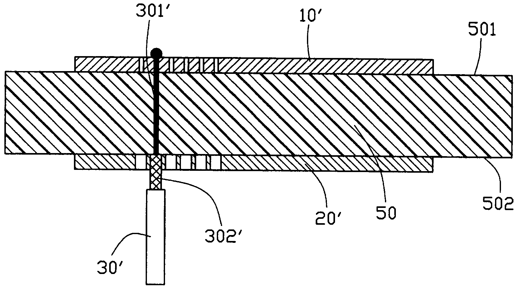 High performance dual-patch antenna with fast impedance matching holes