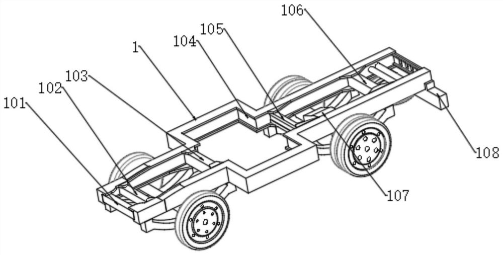 New energy commercial vehicle chassis capable of being flexibly expanded