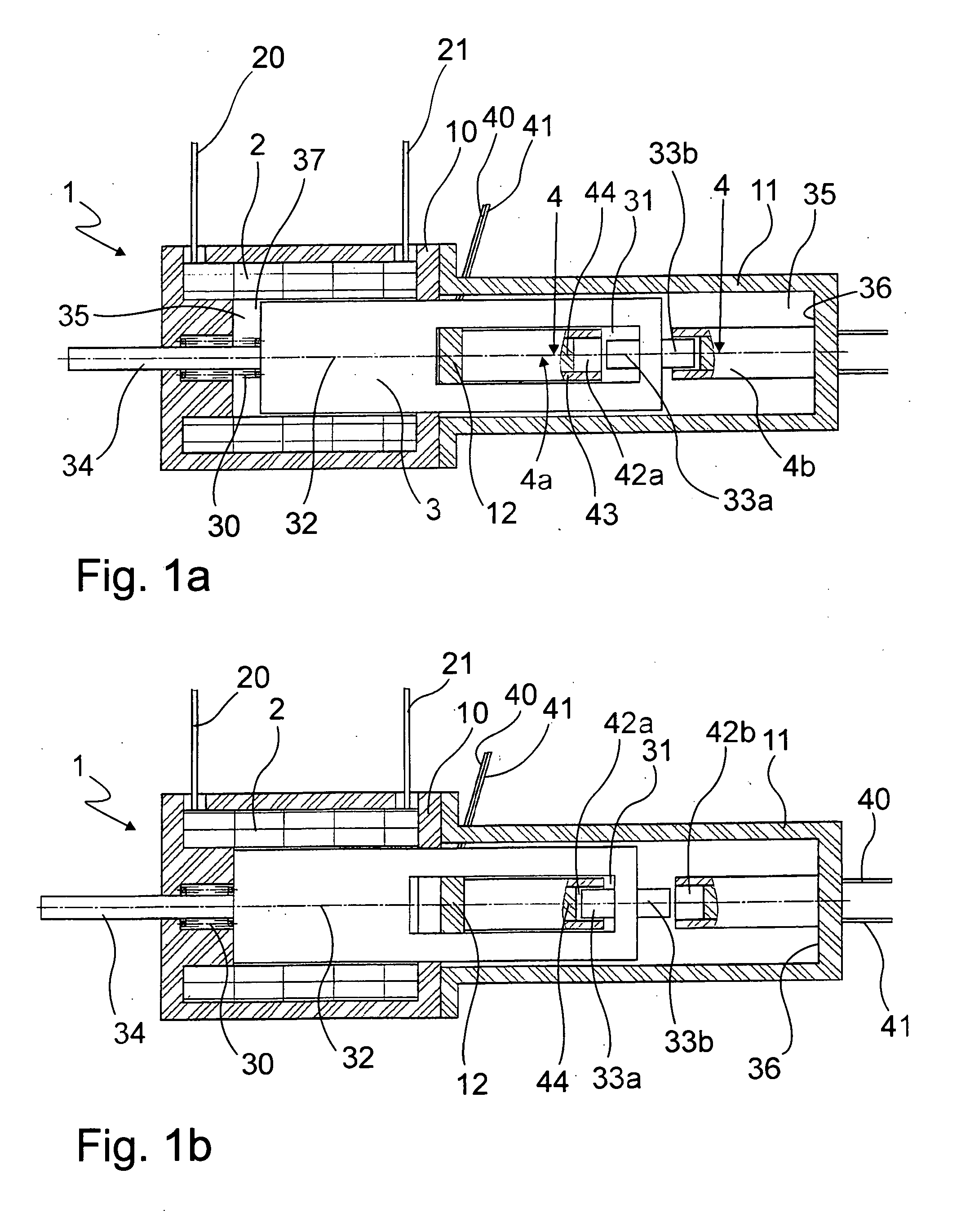 Solenoid and actuating element with solenoid