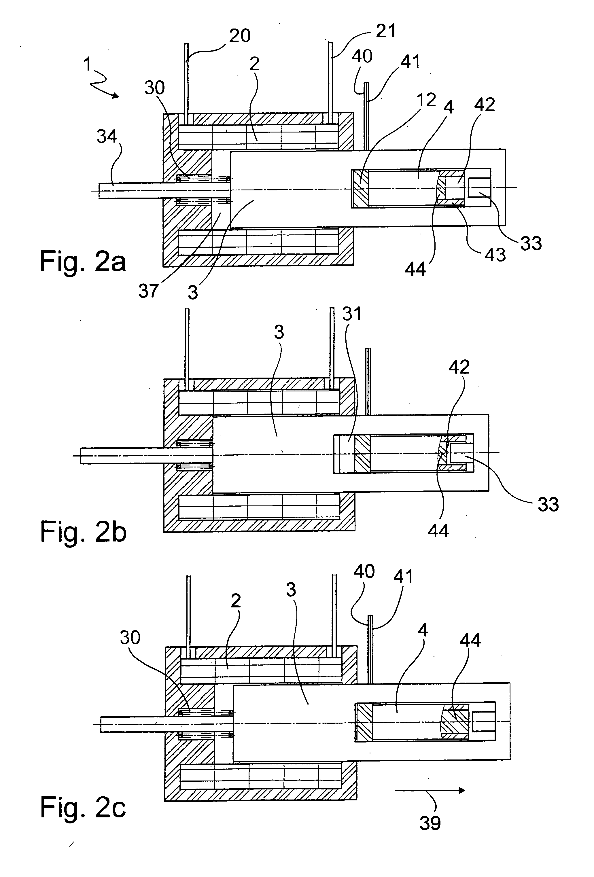 Solenoid and actuating element with solenoid