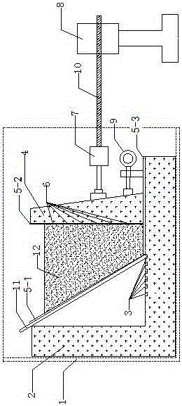 Device capable of measuring limited filling pressure and displacement change in translation process of retaining wall in real time