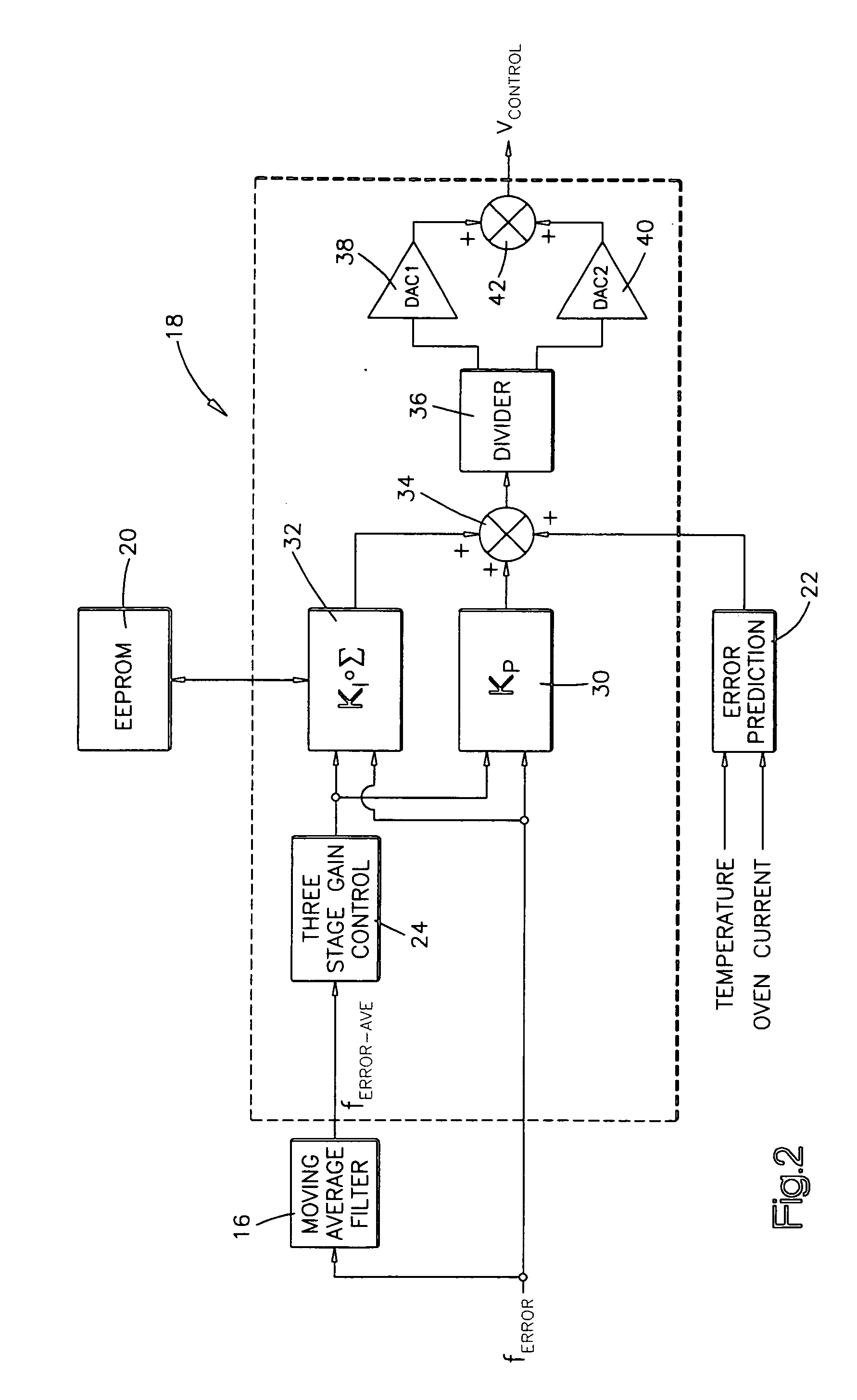 Phase lock control system for a voltage controlled oscillator
