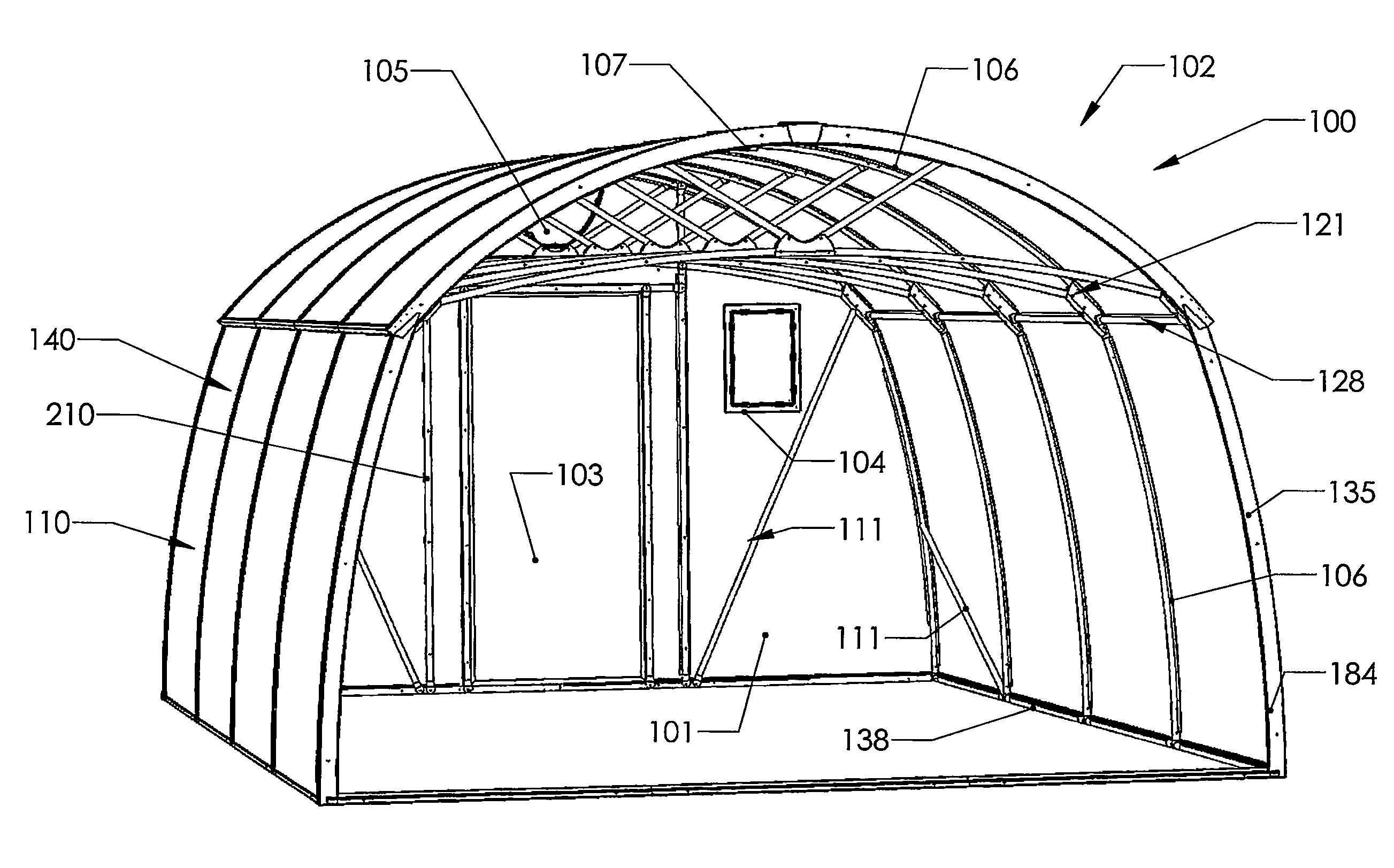 Portable arch building structure