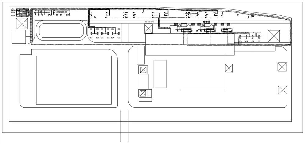 Site arrangement method and structure applied to power distribution network true model test platform