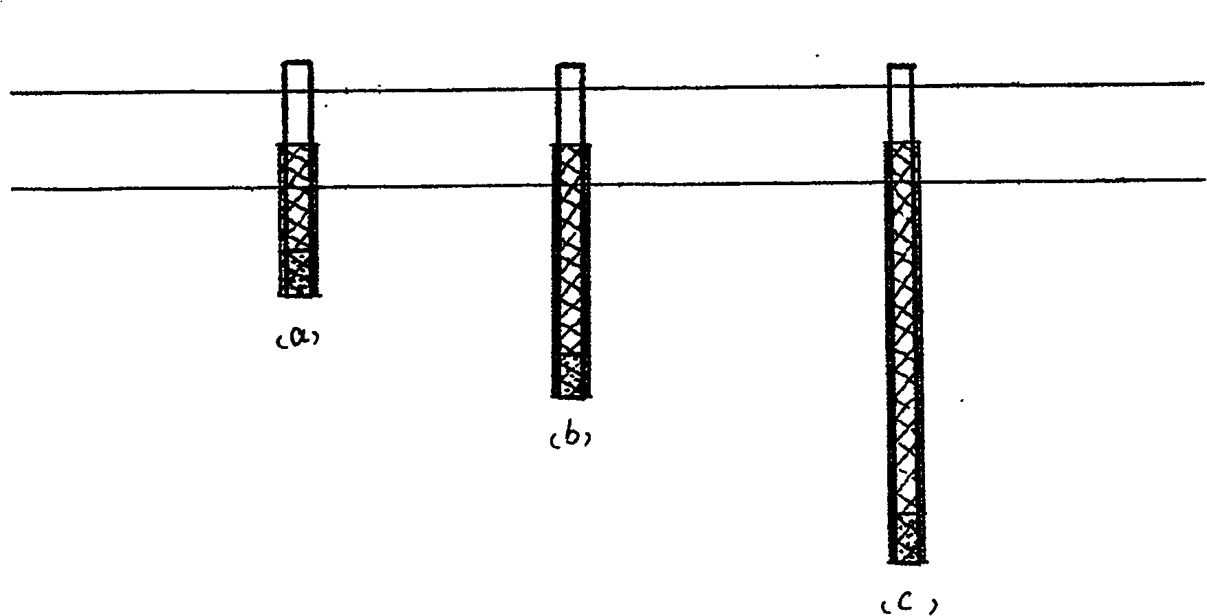 Combined method for fastening soft soil ground by dual vacuum prepressing and dynamic extruding method