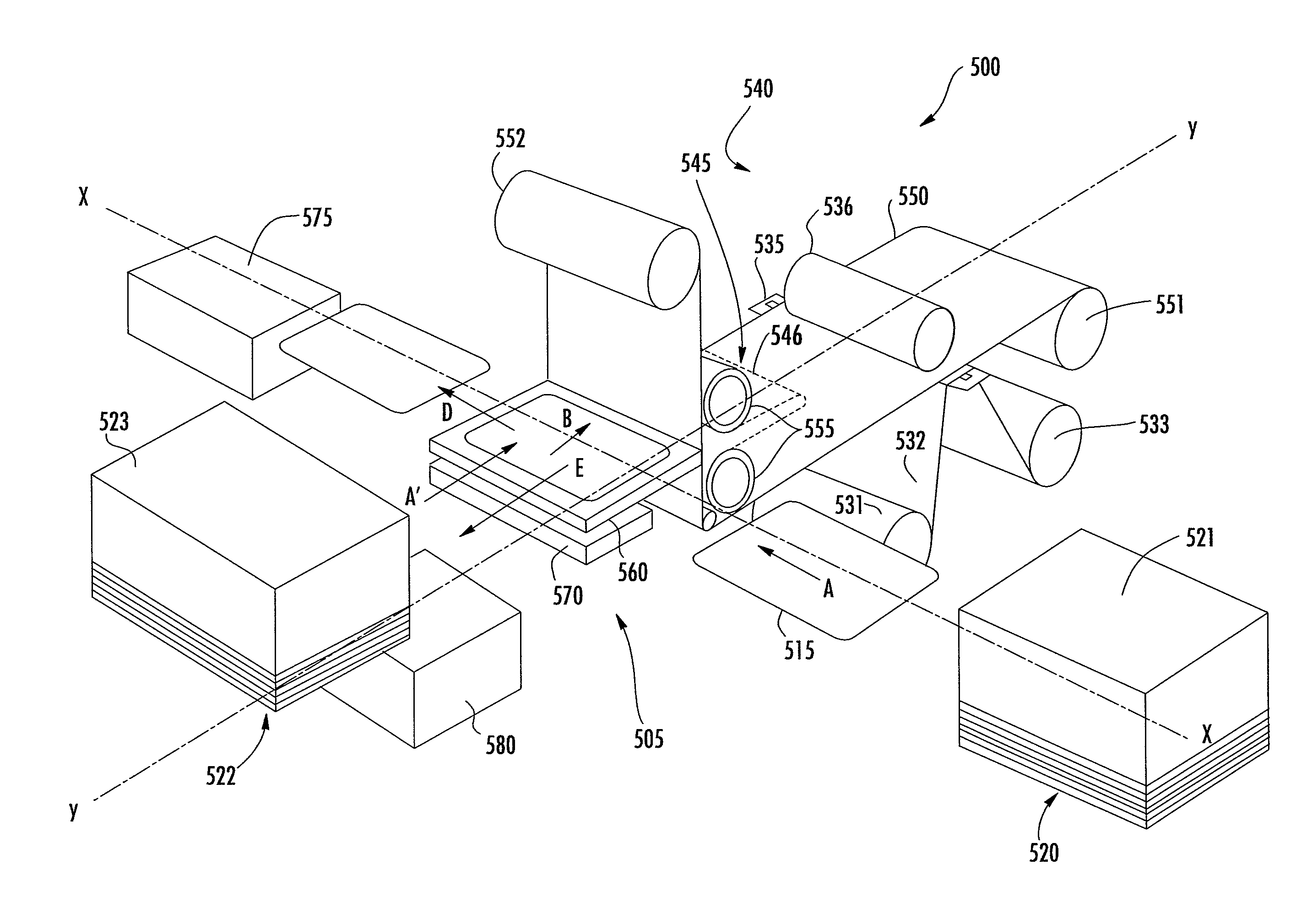 Single-pass double-sided image transfer process and system