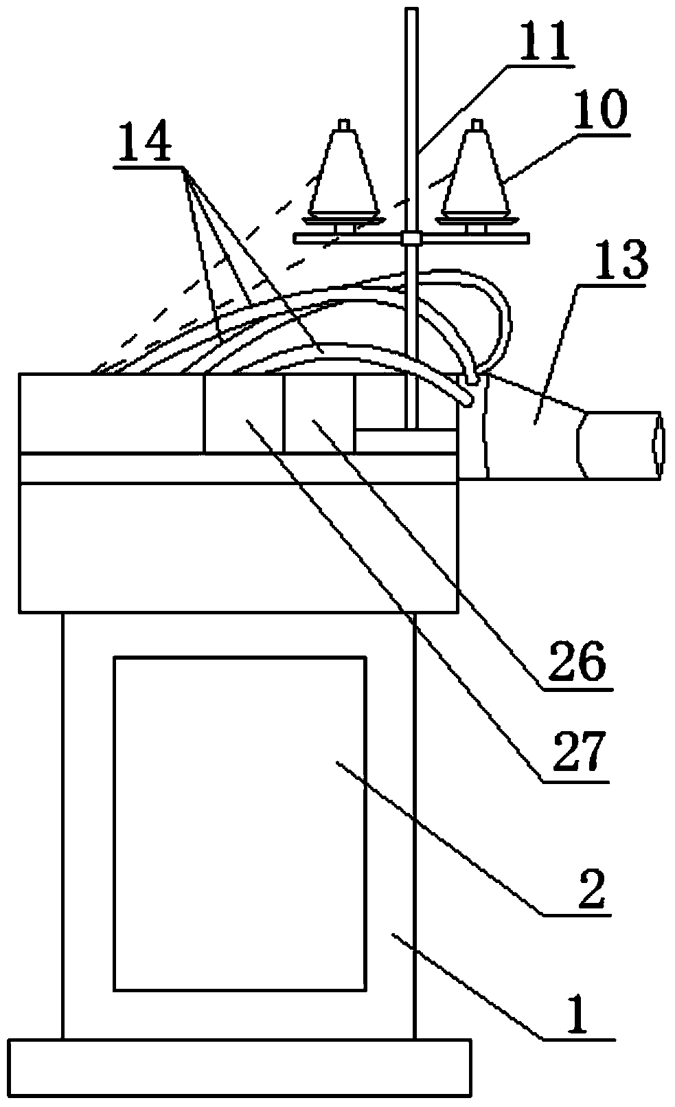 Sock production device