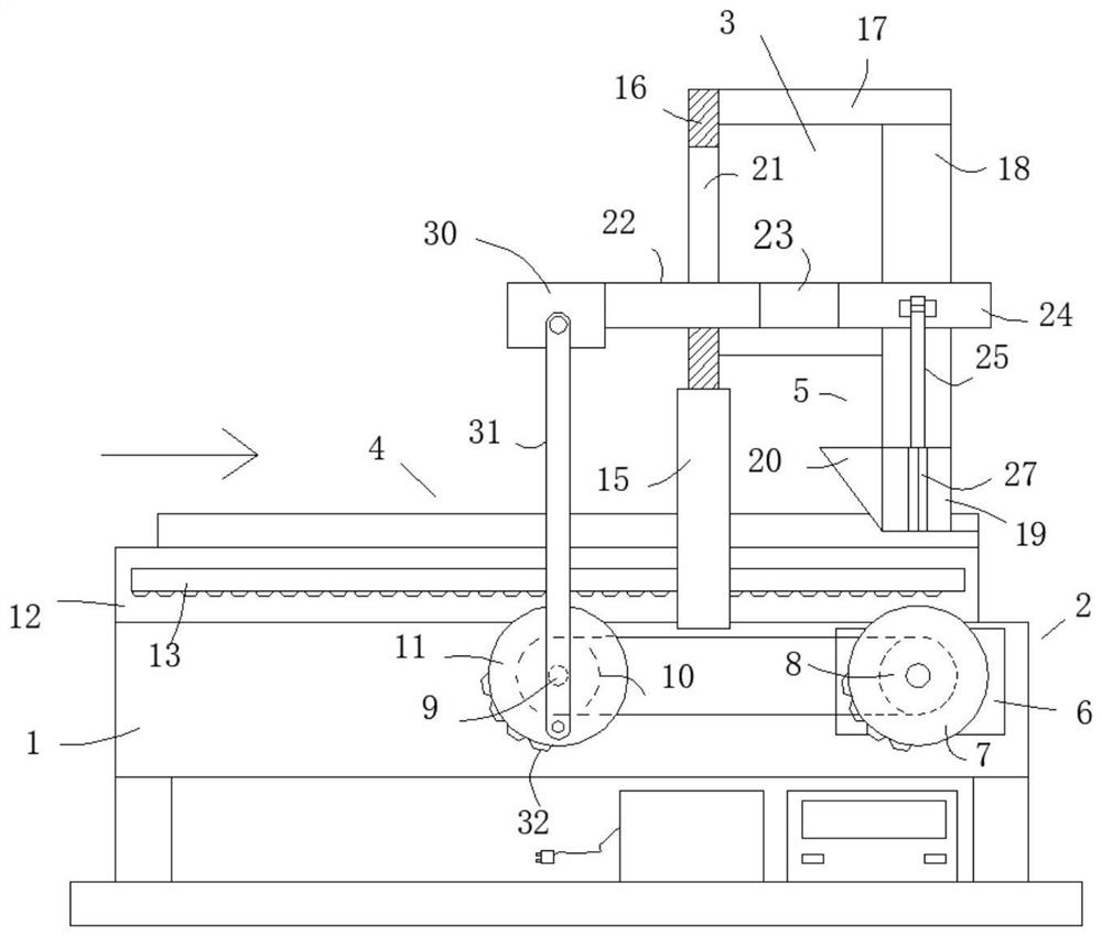 An automatic feeding and roughening device for composite board processing