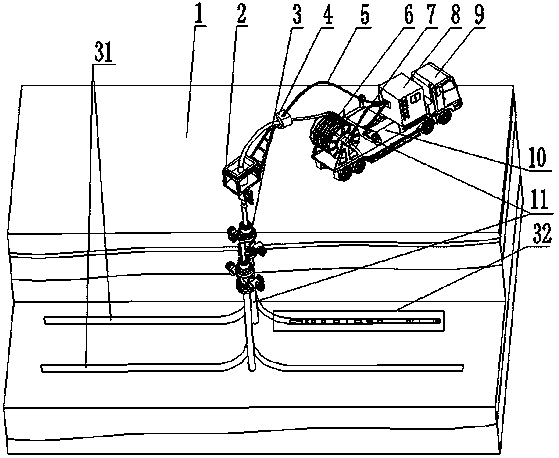 A drilling and completion method for hot dry rock robotic explosive hydraulic fracturing