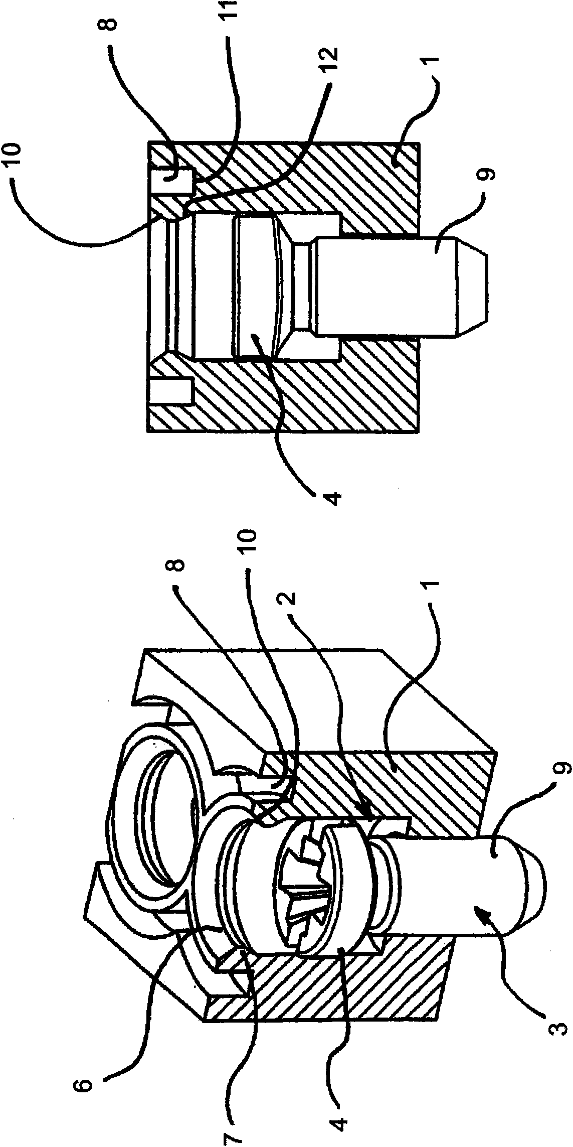 Arrangement for screw locking electric connecting terminals