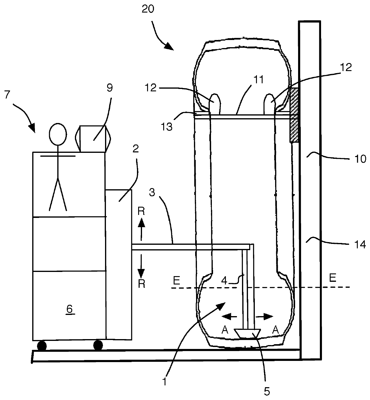 Control device for civil-engineering vehicle tire and corresponding control method