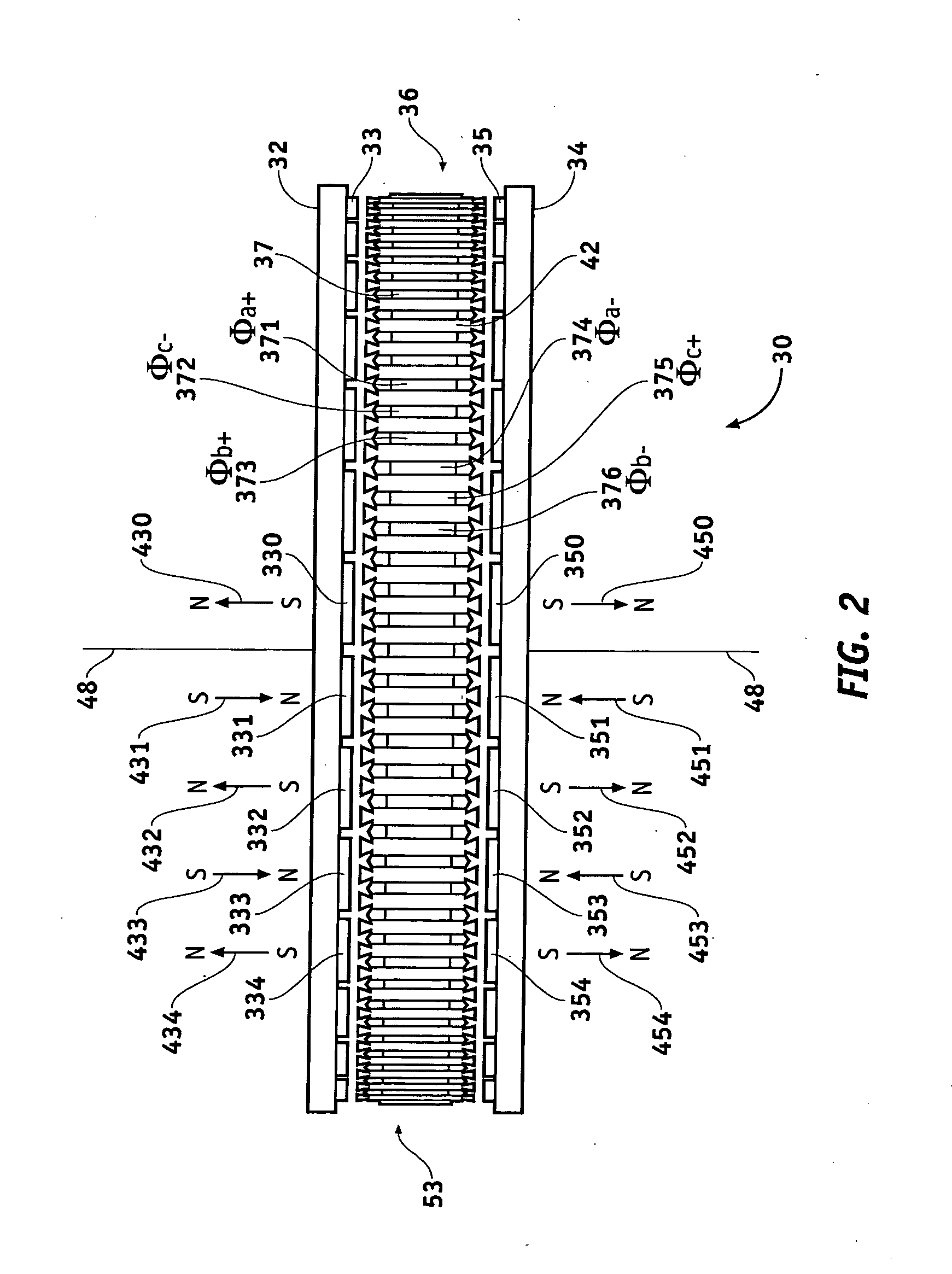 Axial flux motor mass reduction with improved cooling
