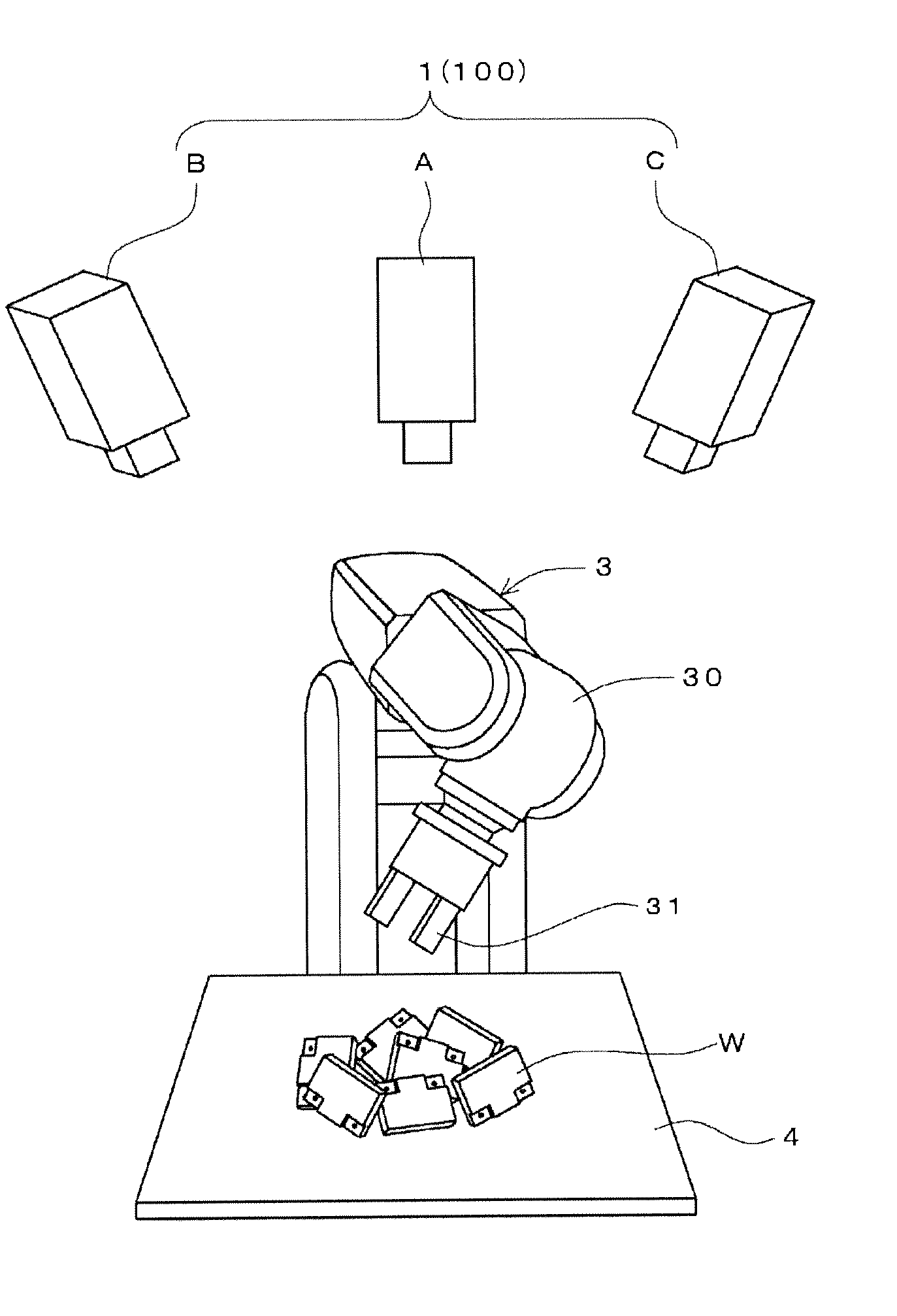 Three-dimensional recognition result displaying method and three-dimensional visual sensor