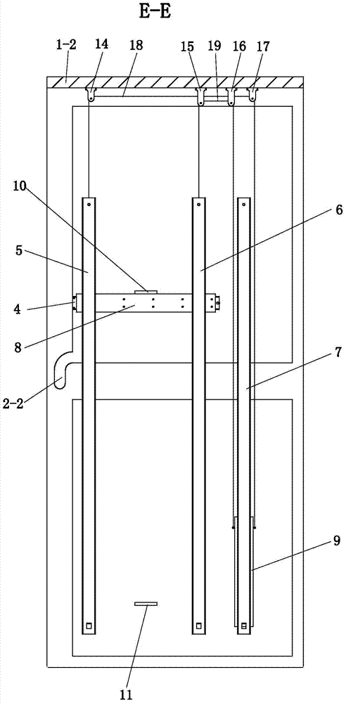 Box body lifting structure of storage cabinet