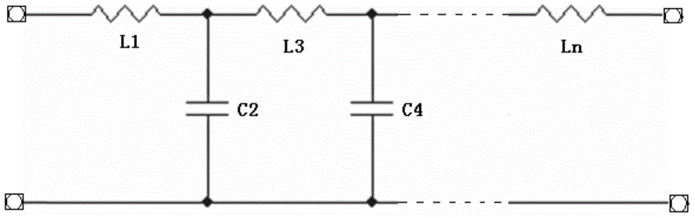 Laminated-type ceramic radio-frequency low pass filter and preparation method therefor