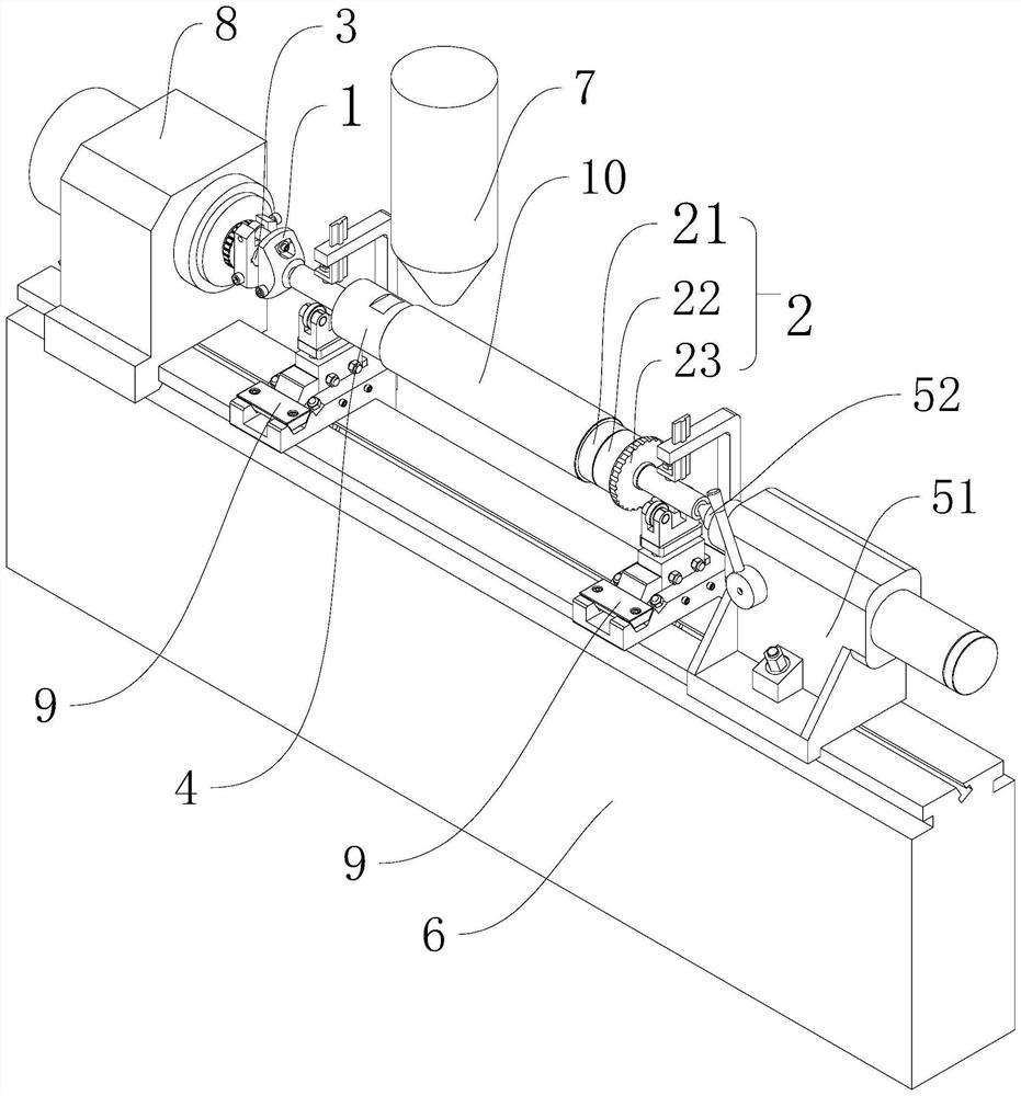 Long-barrel-shaped workpiece indexing and positioning jig