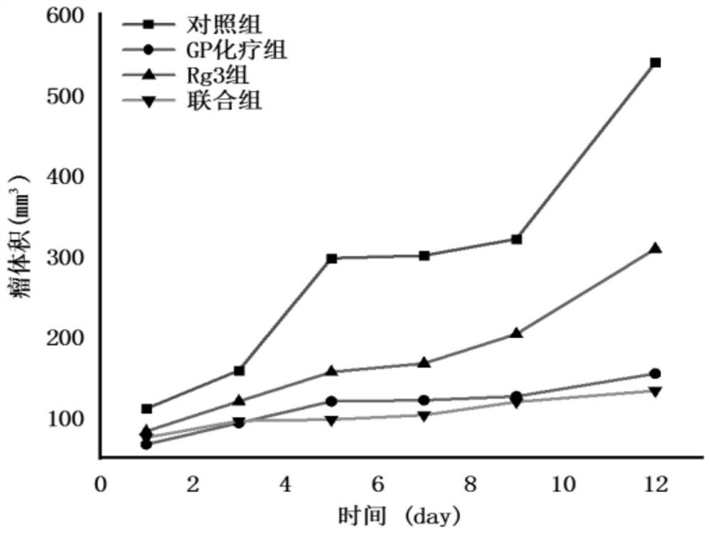 Application of ginsenoside Rg3 in combination with GP