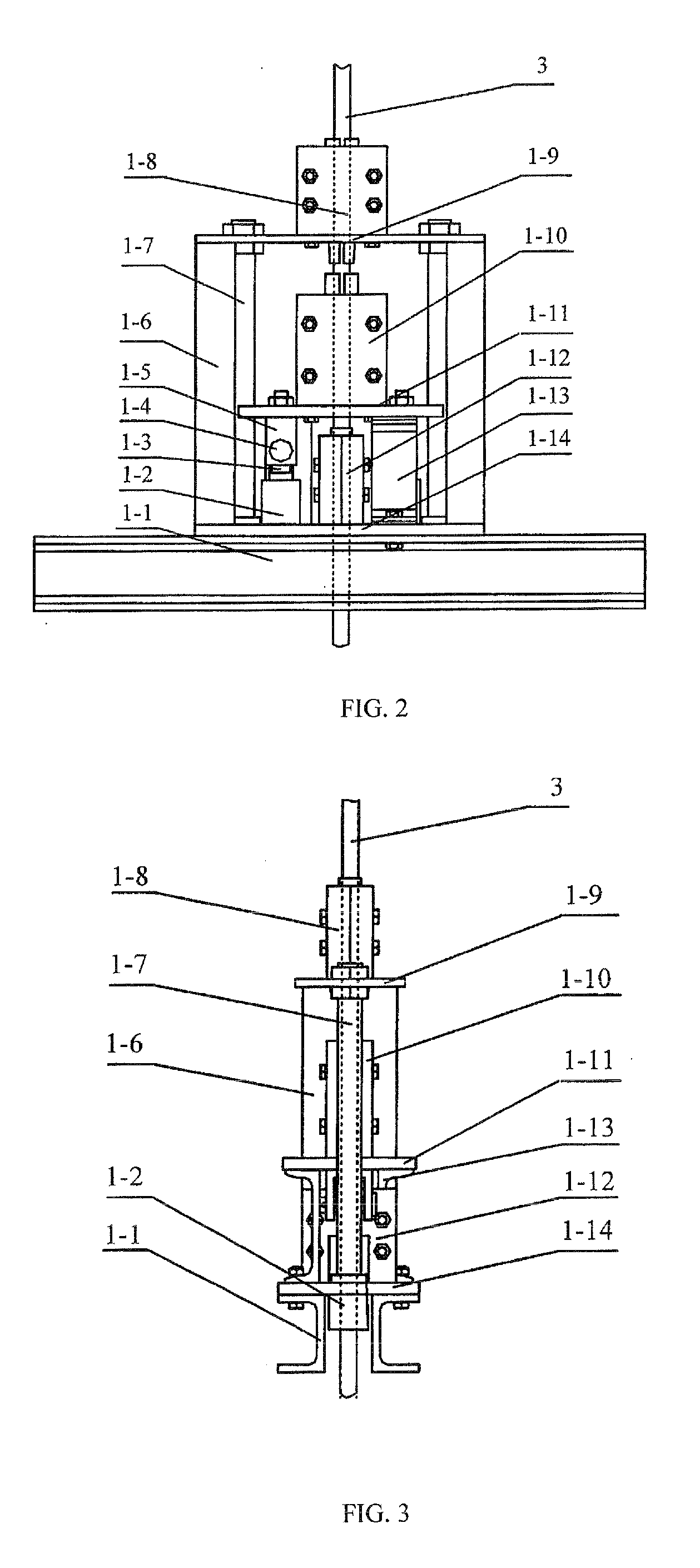 Apparatus and method for automatically adjusting tension on mining elevator flexible guide rail