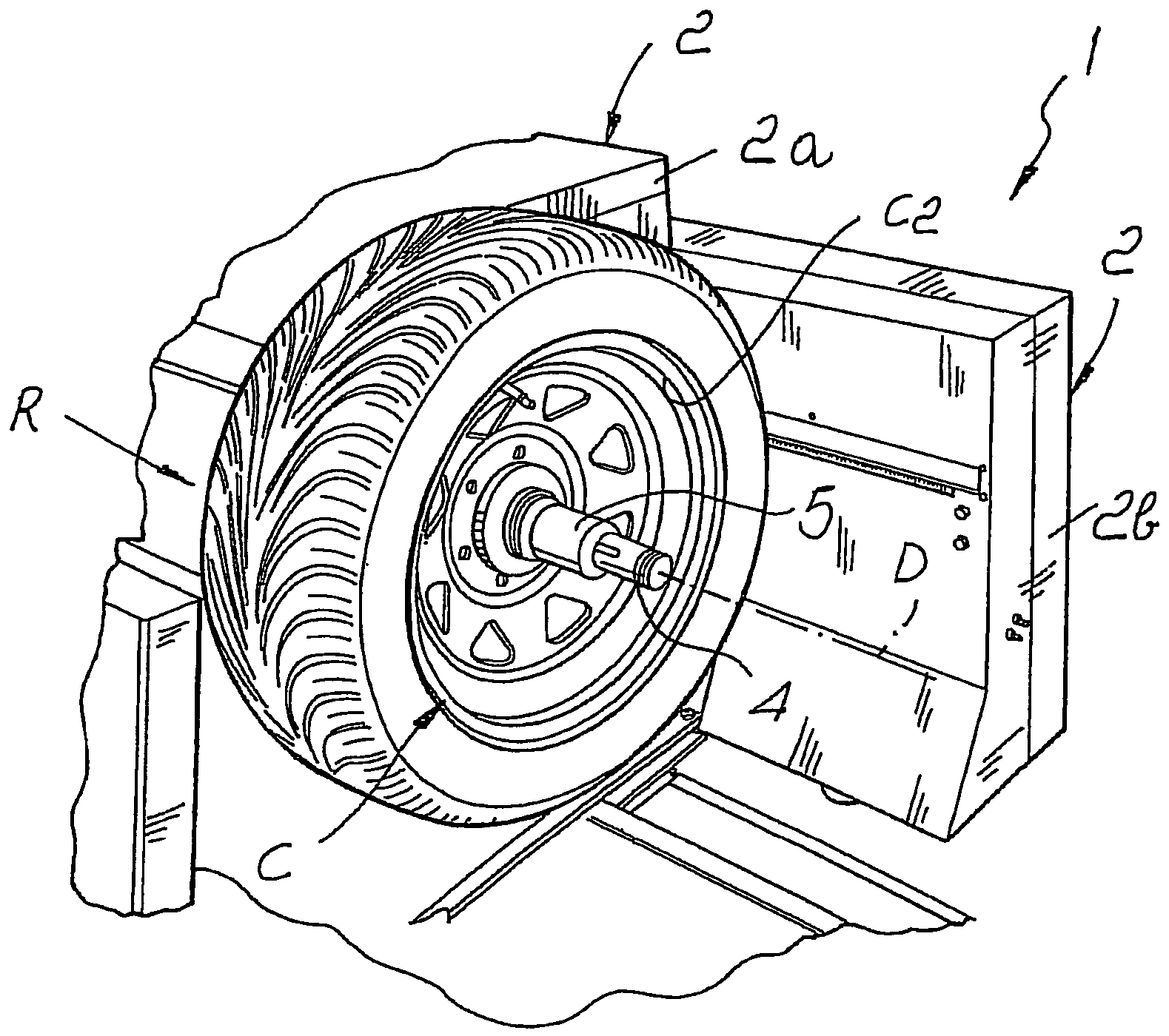 Machine for balancing vehicle wheels