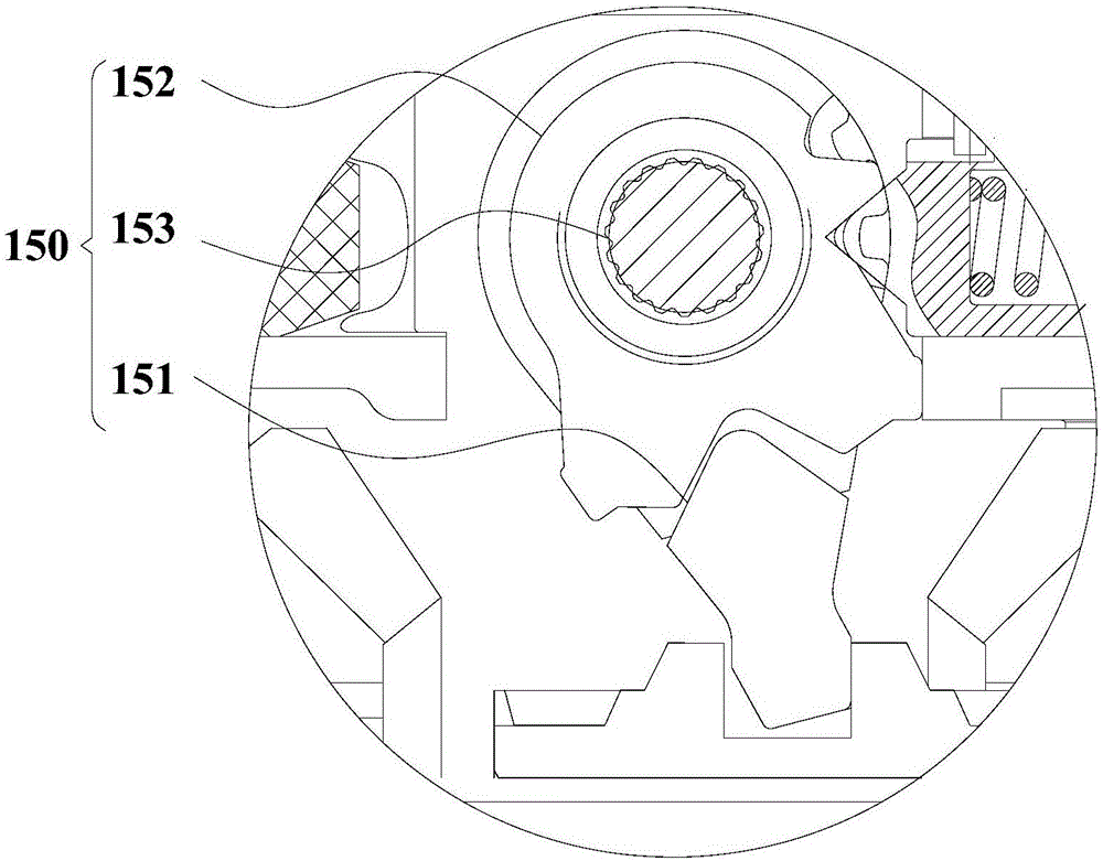 Reverse gear device and motor tricycle