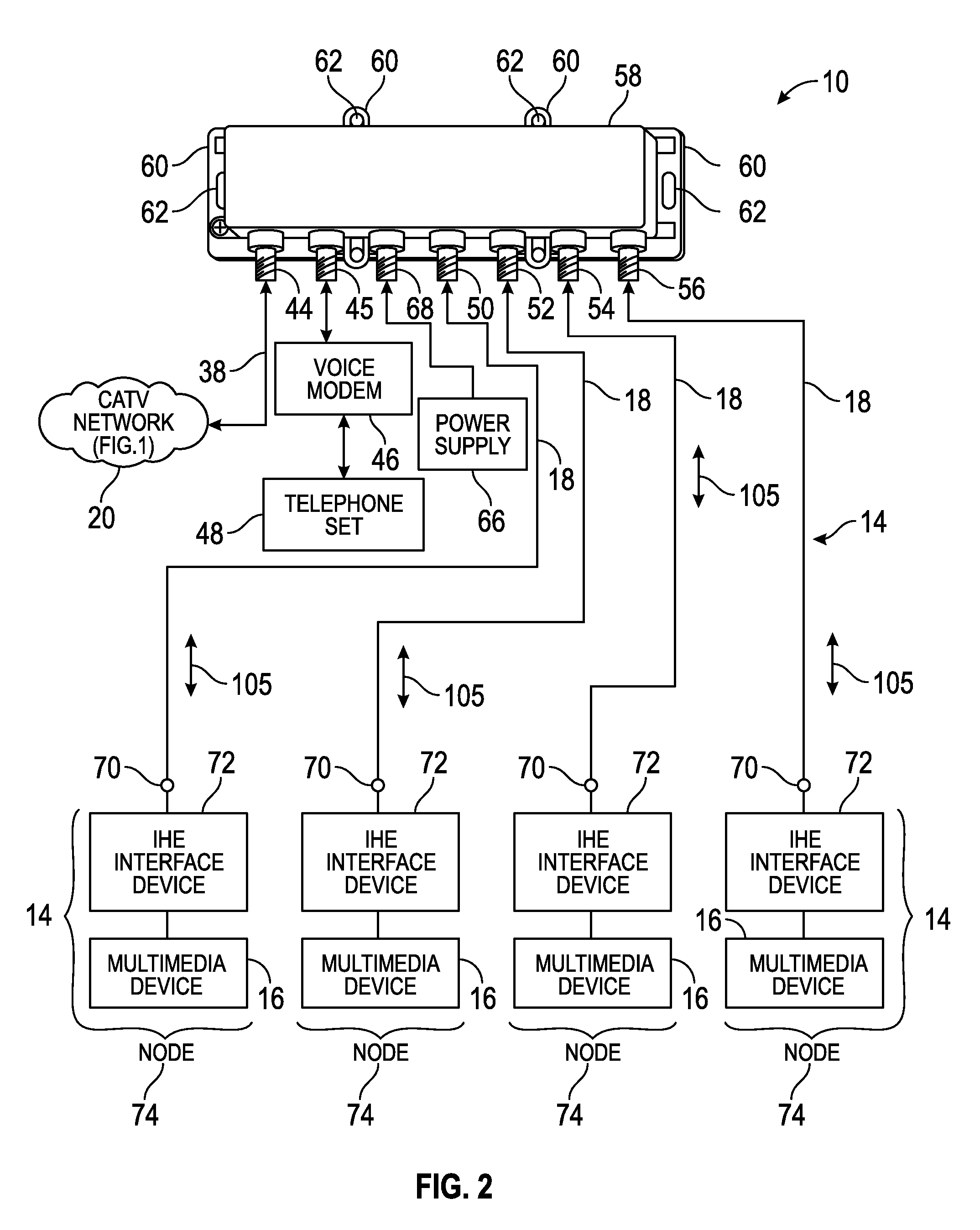CATV entry adapter and method for distributing CATV and in-home entertainment signals
