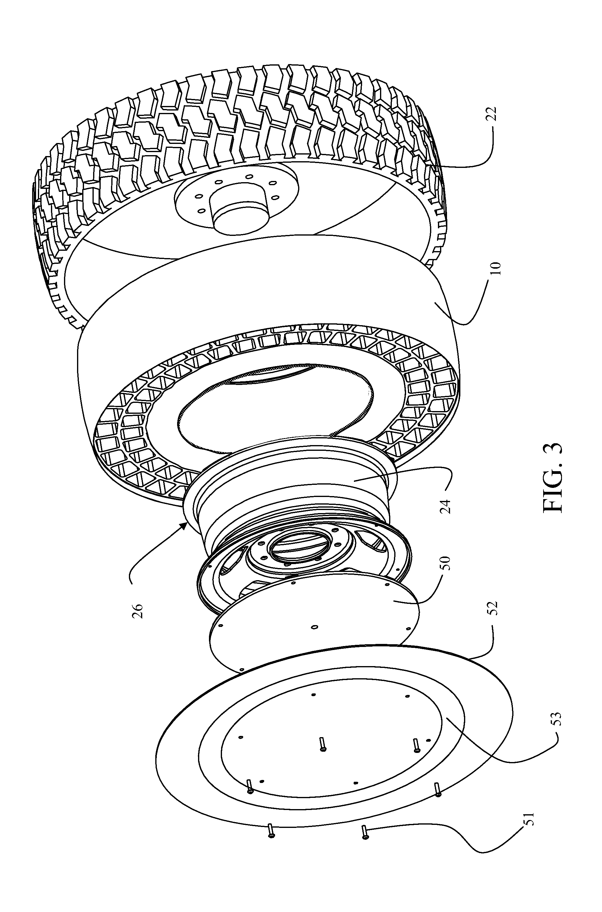 Non-pneumatic survivable tire mounting system for conventional wheels