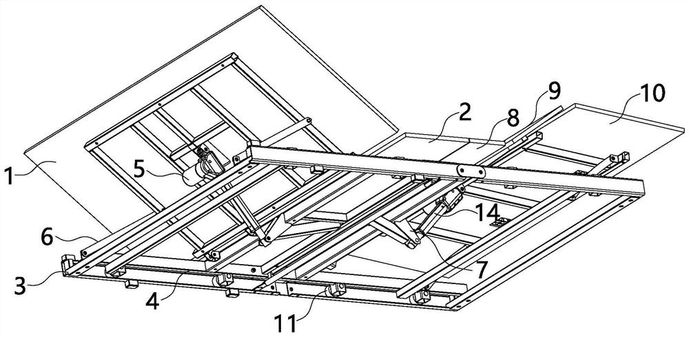 Zero-wall-leaning electric bed