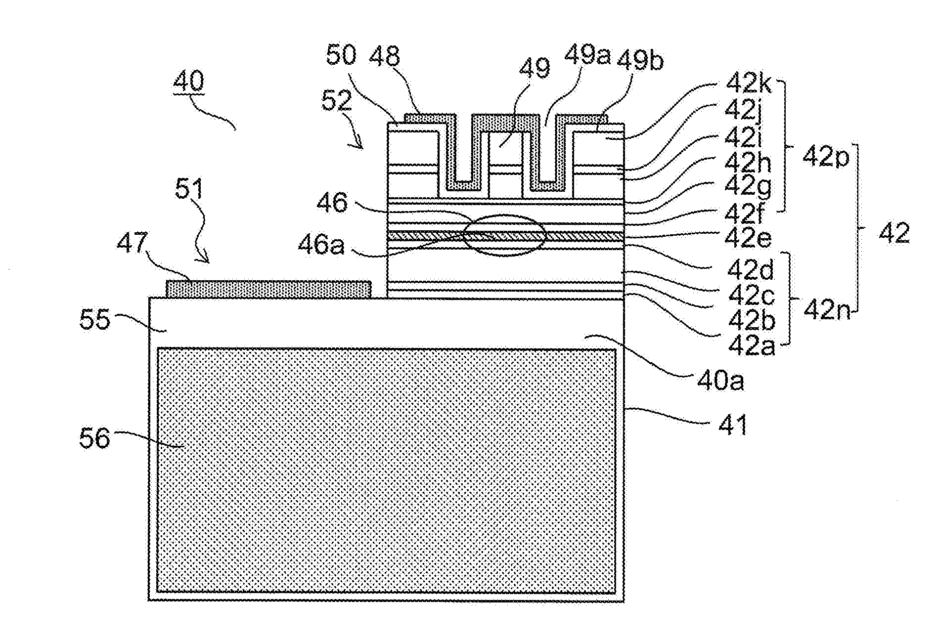 Semiconductor laser element and near-field light output device using same