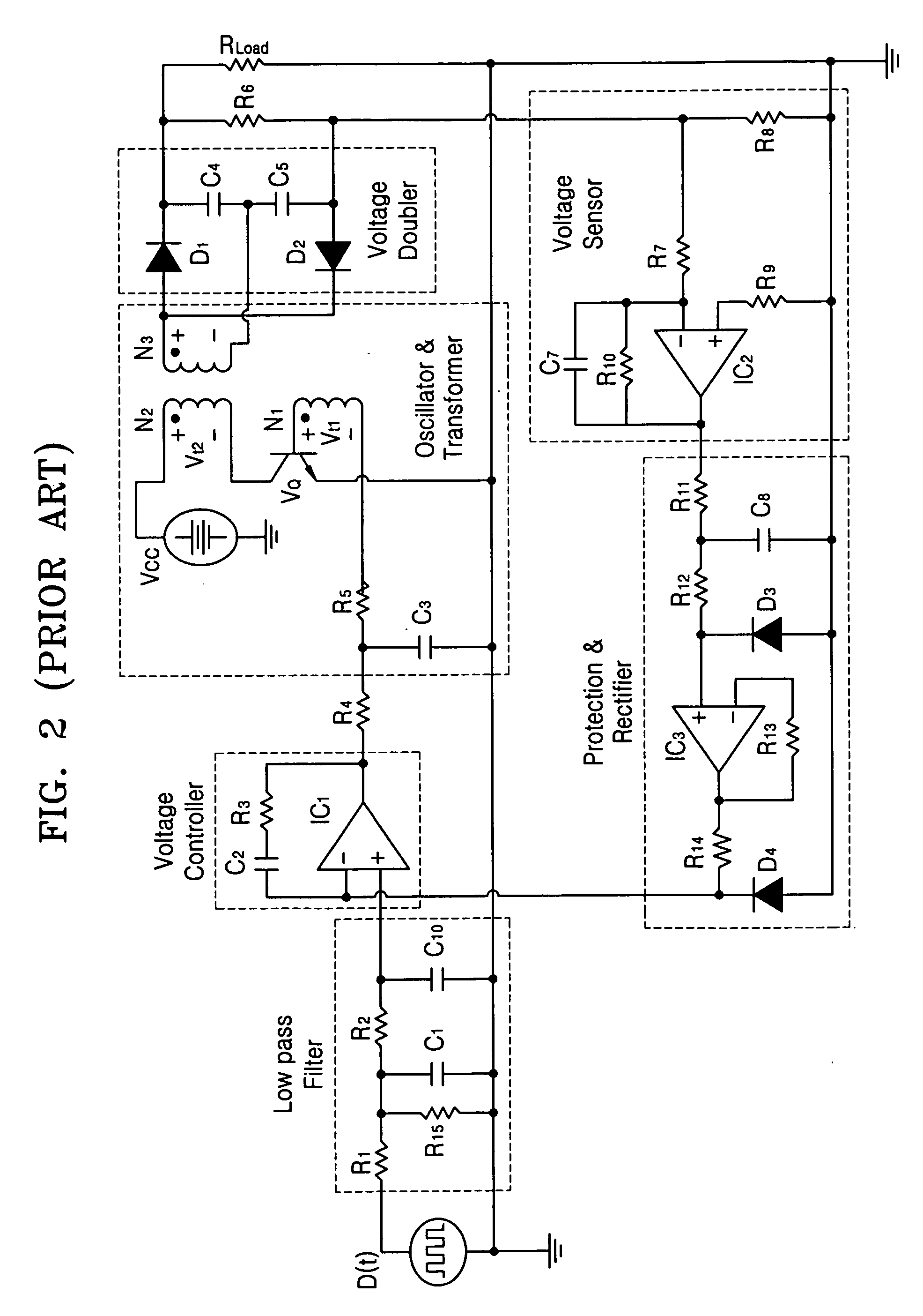 Analog control ASIC apparatus for high voltage power supply in image forming apparatus and method for controlling high voltage power supply