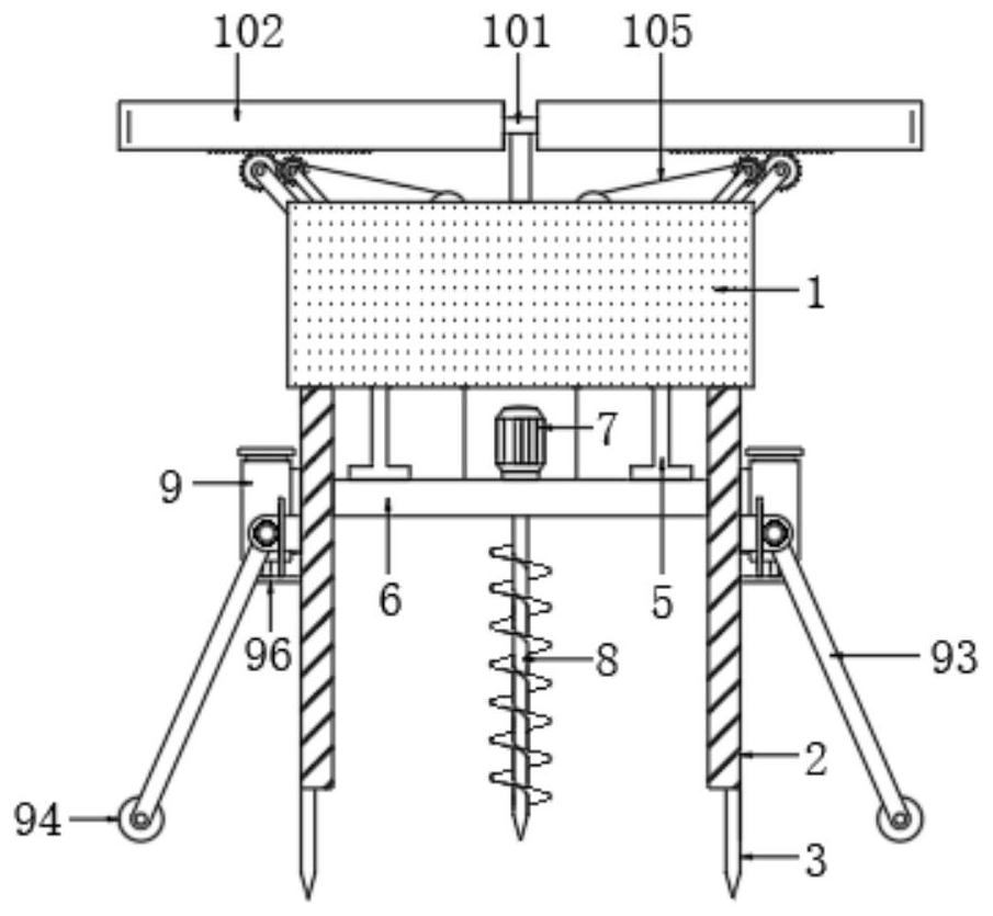 Stable geological mineral exploration device with self-protection structure