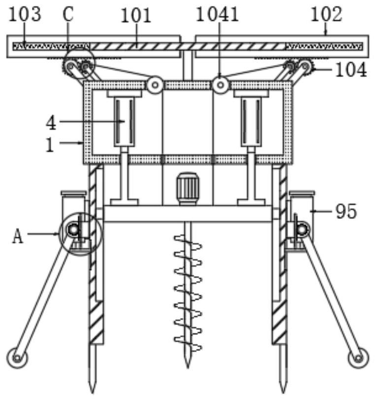 Stable geological mineral exploration device with self-protection structure