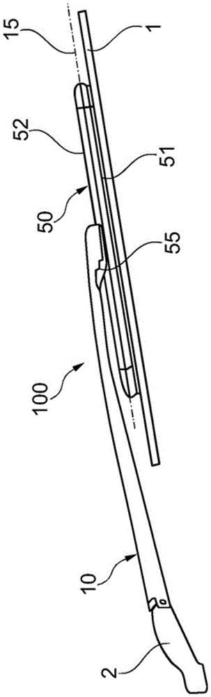 Wiper arm for a windscreen wiper system of a motor vehicle, wiper frame and wiping device