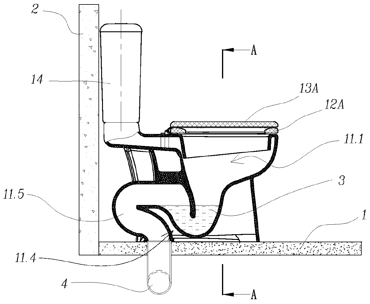 Standing and sitting separated composite closestool and composite closestool seat ring cover plate assembly