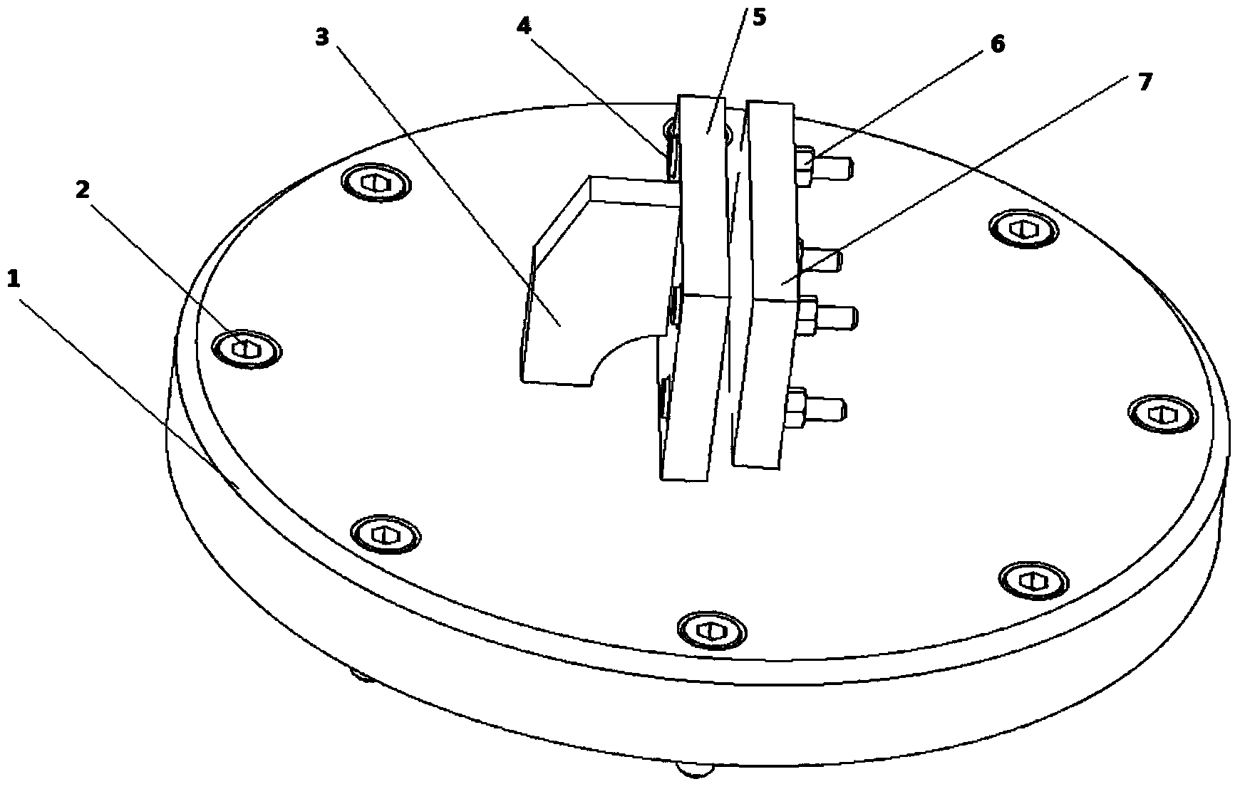 Fixture for metal beam vibration detection