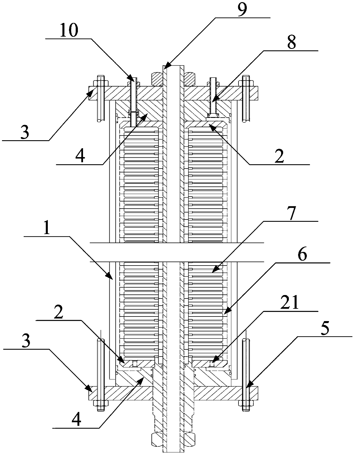 Separating and filtering membrane column