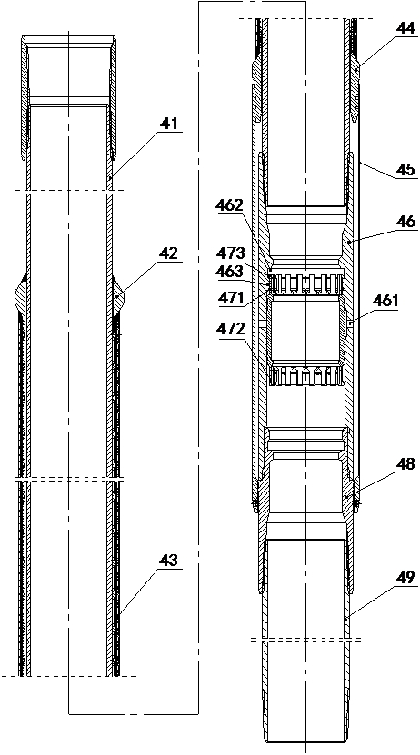 Filling pipe string and sand control completion method