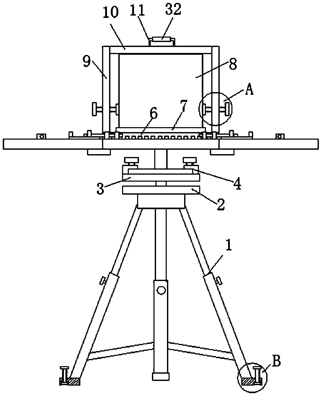 Surveying and mapping device for construction engineering field