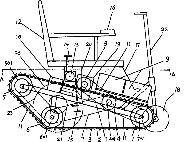 Crawler-type land-stair dual-purpose scooter